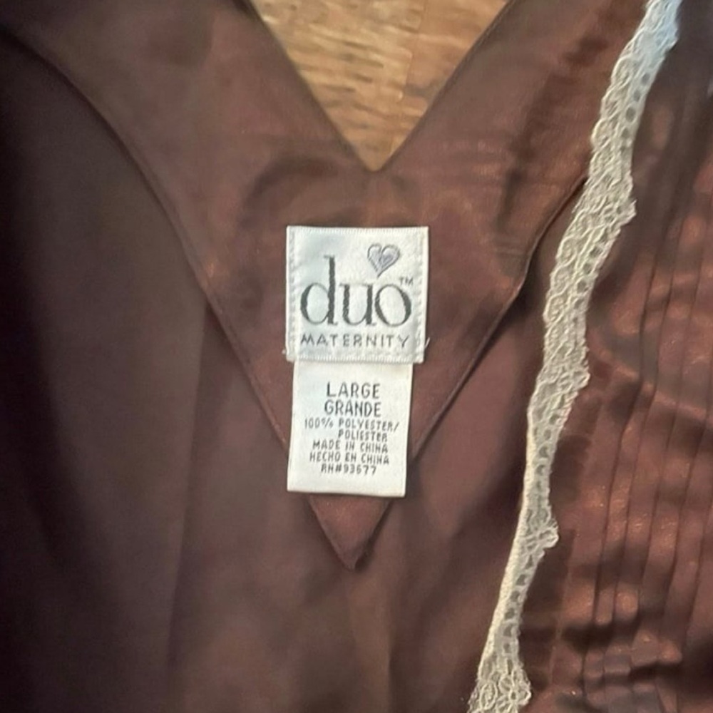 Tank top duo maternity top L brown & cream - Picture 2 of 6